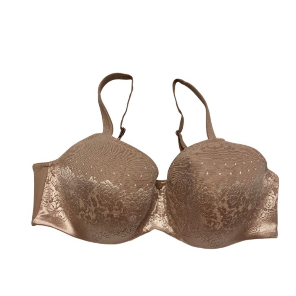 Soma Stunning Support Balconette Bra 36D Nude Tan Floral Lace Underwire 118544